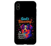 God's Blessing Miniature American Shepherd Faith Coloré Coque pour iPhone XS Max