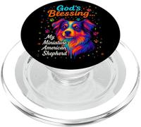 God's Blessing Miniature American Shepherd Faith Coloré PopSockets PopGrip pour MagSafe