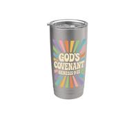God's Covenant Genesis 9:13 - Arc-en-ciel - Sainte foi chrétienne Gobelet isotherme en acier inoxydable double paroi
