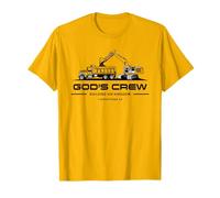 God's Crew - Excavator Construction Kids Christian 1 Cor 3:9 T-Shirt