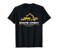 God's Crew - Excavator Construction Kids Christian 1 Cor 3:9 T-Shirt