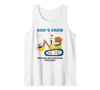 God's Crew - Excavator Construction Kids Christian Animals Débardeur