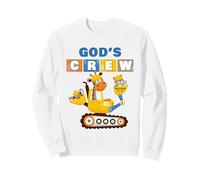 God's Crew - Excavator Construction Kids Christian Animals Sweatshirt
