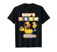God's Crew - Excavator Construction Kids Christian Animals T-Shirt