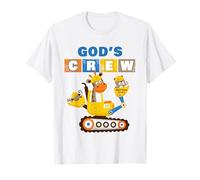 God's Crew - Excavator Construction Kids Christian Animals T-Shirt