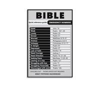 Gods Emergency Numbers Poster Biblical Encouragement Scripture Wall Art for Christian Home Decor Prayer Room Faith Gift(Unframed,16x24inch(40x60cm))