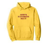 God's Favorite Slut Y2k Aesthetic Sweat à Capuche, Unisexe pour Adultes, Citron, L