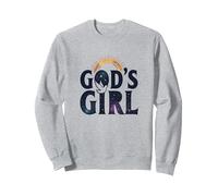 God's Girl : Inspiration de Foi Colombe céleste, chrétiens Sweatshirt, Unisexe pour Adultes, Gris Chiné, XXL