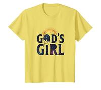 God's Girl : Inspiration de Foi Colombe céleste, chrétiens T-Shirt, Enfant, Citron, 4 Ans