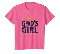 God's Girl : Inspiration de Foi Colombe céleste, chrétiens T-Shirt, Enfant, Rose chiné, 3 Ans