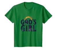 God's Girl : Inspiration de Foi Colombe céleste, chrétiens T-Shirt, Enfant, Vert Kelly, 4 Ans