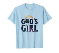 God's Girl : Inspiration de Foi Colombe céleste, chrétiens T-Shirt, Homme, Bleu Céleste, S