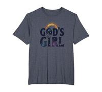 God's Girl : Inspiration de Foi Colombe céleste, chrétiens T-Shirt, Homme Grandes Tailles, Bleu Chiné, 2X Tall