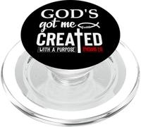 God's Got Me Christian Ephesians 2:10 Created with a Purpose PopSockets PopGrip pour MagSafe