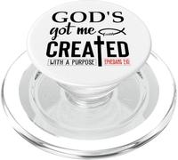 God's Got Me Christian Ephesians 2:10 Created with a Purpose PopSockets PopGrip pour MagSafe