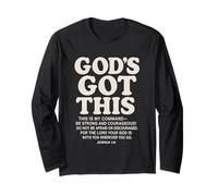 God's Got This Joshua 1:9 Verset biblique chrétien Manche Longue
