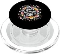 God's Last Name is Not Damn It Church Sarcasm Jokes - PopSockets PopGrip pour MagSafe