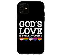 God's Love is Fully Inclusive LGBTQIA+ Gay Pride Christian Coque pour iPhone 11