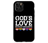 God's Love is Fully Inclusive LGBTQIA+ Gay Pride Christian Coque pour iPhone 11 Pro