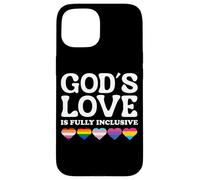 God's Love is Fully Inclusive LGBTQIA+ Gay Pride Christian Coque pour iPhone 15