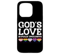 God's Love is Fully Inclusive LGBTQIA+ Gay Pride Christian Coque pour iPhone 15 Pro