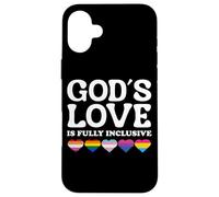 God's Love is Fully Inclusive LGBTQIA+ Gay Pride Christian Coque pour iPhone 16 Plus