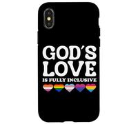 God's Love is Fully Inclusive LGBTQIA+ Gay Pride Christian Coque pour iPhone X/XS