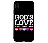 God's Love is Fully Inclusive LGBTQIA+ Gay Pride Christian Coque pour iPhone XS Max