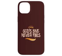 God's Love Never Fails - Célébrez l'amour du Christ Coque pour iPhone 14 Plus