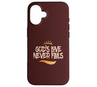 God's Love Never Fails - Célébrez l'amour du Christ Coque pour iPhone 16