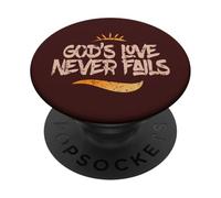God's Love Never Fails - Célébrez l'amour du Christ PopSockets PopGrip Adhésif