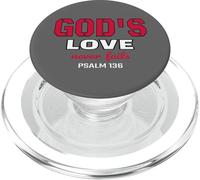 God's Love Never Fails Psaume 136 Verse biblique PopSockets PopGrip pour MagSafe