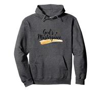Gods Masterpiece Child of God Inspirational Faith Citation Sweat à Capuche, Unisexe pour Adultes, Chiné Foncé, S