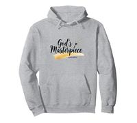 Gods Masterpiece Child of God Inspirational Faith Citation Sweat à Capuche, Unisexe pour Adultes, Gris Chiné, M
