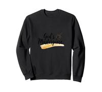 Gods Masterpiece Child of God Inspirational Faith Citation Sweatshirt, Unisexe pour Adultes, Noir, S