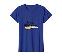 Gods Masterpiece Child of God Inspirational Faith Citation T-Shirt, Femme, Bleu Royal, M