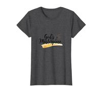 Gods Masterpiece Child of God Inspirational Faith Citation T-Shirt, Femme, Chiné Foncé, XS
