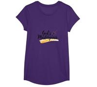 Gods Masterpiece Child of God Inspirational Faith Citation T-Shirt, Fille, Violet, S