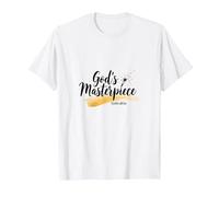 Gods Masterpiece Child of God Inspirational Faith Citation T-Shirt, Homme, Blanc, XL