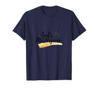 Gods Masterpiece Child of God Inspirational Faith Citation T-Shirt, Homme, Bleu Marine, S