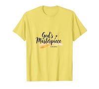 Gods Masterpiece Child of God Inspirational Faith Citation T-Shirt, Homme, Citron, S