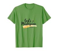 Gods Masterpiece Child of God Inspirational Faith Citation T-Shirt, Homme, Herbe, M