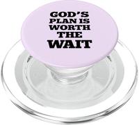 God's Plan is Worth The Wait Jesus Christ Christianisme Citation PopSockets PopGrip pour MagSafe