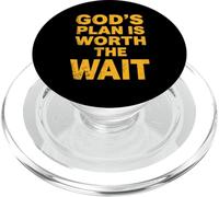 God's Plan is Worth The Wait Jesus Christ Christianisme Citation PopSockets PopGrip pour MagSafe
