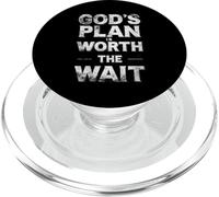 God's Plan is Worth The Wait Jesus Christ Christianisme Citation PopSockets PopGrip pour MagSafe