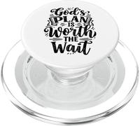 God's Plan is Worth The Wait Jesus Christ Christianisme Citation PopSockets PopGrip pour MagSafe