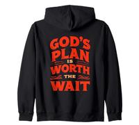 God's Plan is Worth The Wait Jesus Christ Christianisme Citation Sweat à Capuche