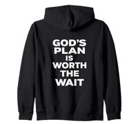 God's Plan is Worth The Wait Jesus Christ Christianisme Citation Sweat à Capuche