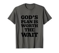 God's Plan is Worth The Wait Jesus Christ Christianisme Citation T-Shirt