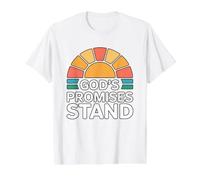 God's Promise Stands T-Shirt Graphique avec Valeur, Homme, Blanc, L